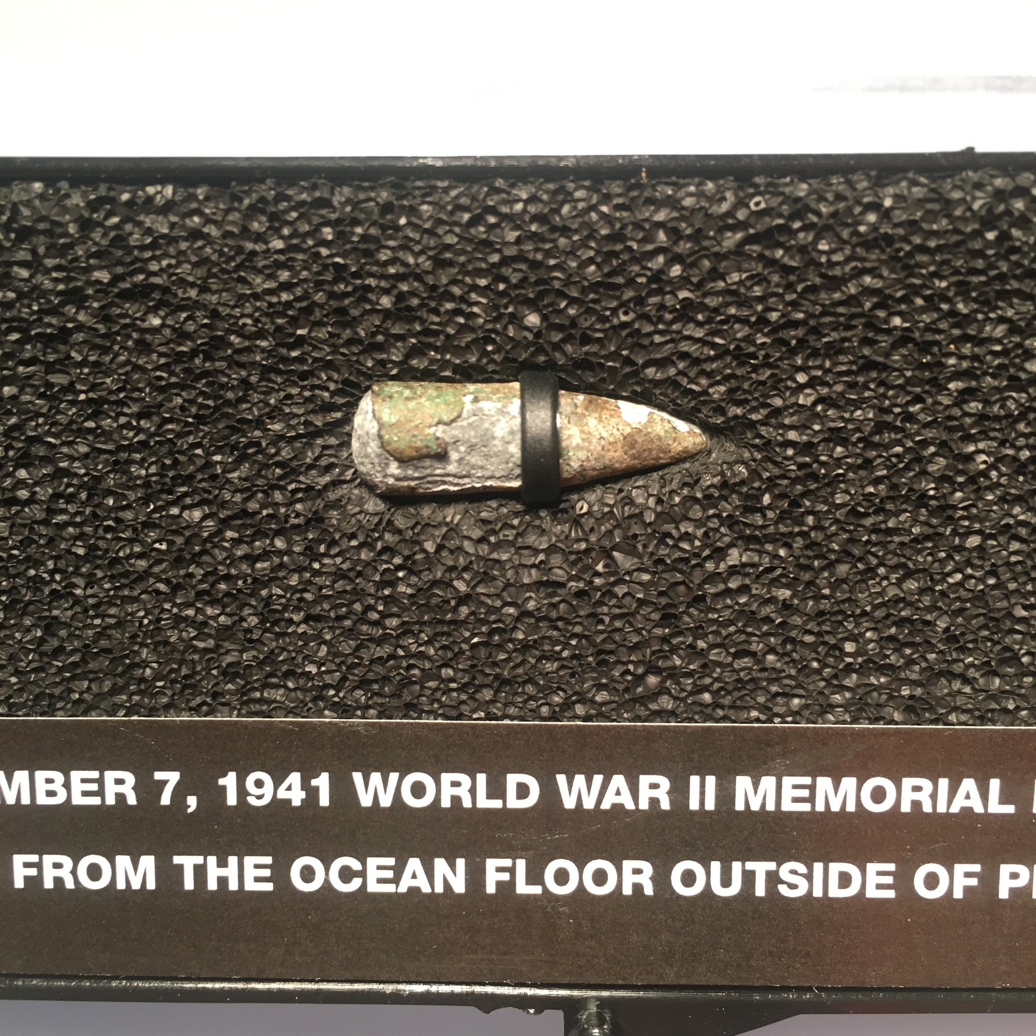 Memorial Bullet from Pearl Harbor 1941 Attack