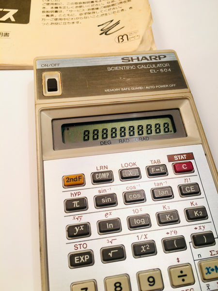 Sharp EL-504 Vintage Calculator Made in Japan in 1979 - Working