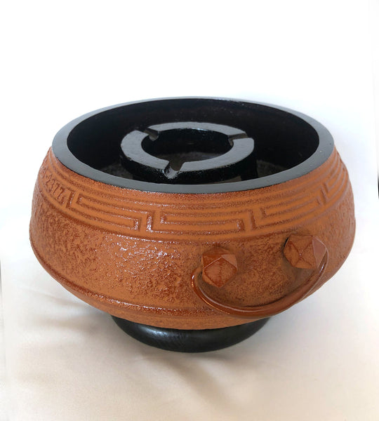 Japanese iron cast ash and ember holder - portable hearth