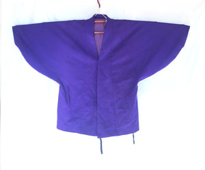Japanese kimono coat - knitted vivid purple jacket