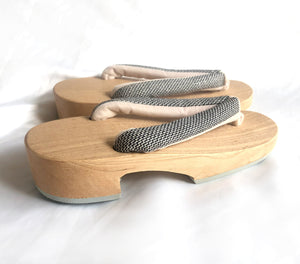 Simple wooden geta- plain wood traditional Japanese shoes