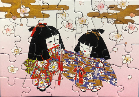 Letter puzzle- Japanese girls in kimono